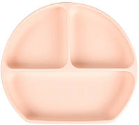 Детская трёх-секционная силиконовая тарелка с присоской 2Life Y4 300 мл Розовый (n-10046) UP, код: 7791217