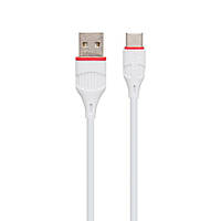 Кабель Borofone BX17 Enjoy USB to Type C 1 m 2A White BM, код: 8116004