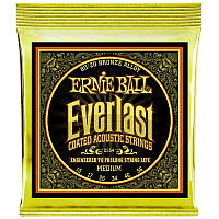 Струны для акустической гитары 6 шт Ernie Ball 2554 Everlast 80 20 Bronze Medium Acoustic 13 IN, код: 2656538