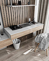 Письменный стол подвесной Gusar Т-222 1200x500х160 мм 16 мм Белый дуб сонома z118-2024