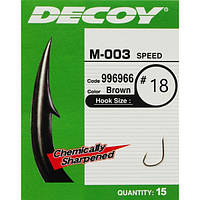 Крючок Decoy M-003 Speed 18 15 шт уп (1013-1562.03.51) DH, код: 7689490