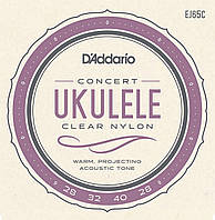 Струны для укулеле D'Addario EJ65C Clear Nylon Concert Ukulele Strings 28 28 NX, код: 6556565