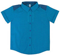Рубашка детская с коротким рукавом для мальчика GABBI RB-4 Бирюзовый на рост 86 (11292) z117-2024