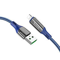 Кабель USB Hoco S51 Extreme USB - Lightning 2.4A 10 Вт 5V 2A 1.2 м 3.94ft Blue IN, код: 7812783