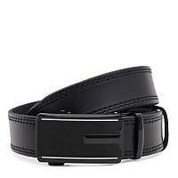 Мужской кожаный ремень Borsa Leather 125v1genav35-black z117-2024