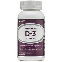 Вітамін D для спорту GNC Vitamin D3 1000 IU 180 Tabs NB, код: 7520314