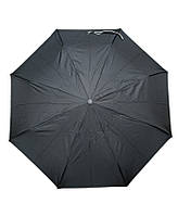 Зонт женский полуавтомат Eso Fecske SW3620 8 спиц 3 сложения Черный с бежевой каймой z118-2024