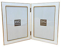 Фоторамка EVG ONIX DOUBLE A46-11 10x15 White (6884632) BK, код: 8295486