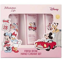 Набор кремов для рук с ароматом розы JMsolution Life Disney Fresh Rose Hand Cream Set 3х50 мл z117-2024