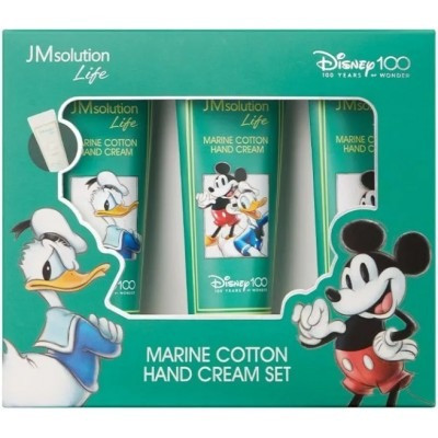 Набір зволожувальних кремів для рук JMsolution Life Marine Life Marine Cotton Hand Cream Set Disney 100 3x50 ml