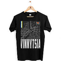Футболка Арбуз Vinnytsia Винница Город Украины Карта со спутника XL Черный AG, код: 8180667
