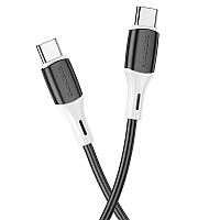 Кабель Borofone BX79 Type-C toType-C 1 m 60W 20V   3A USB-C 3A Black GG, код: 7828996