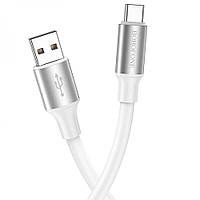 Кабель для заряджання та передавання даних Borofone BX82 Bountiful USB to USB-C 1 m 3 A White GG, код: 7829009