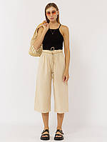 Женские брюки кюлоты S бежевый Yuki ЦБ-00219303 GG, код: 8418774