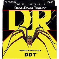 Струны для бас-гитары DR DDT-55 Drop-Down Tuning Heavy Bass 4-Strings 55 115 UL, код: 7291154