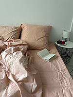 Комплект постельного белья Бязь голд люкс Персиковый 1 Двуспальный размер 180х220