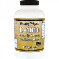 Витамин E Healthy Origins Vitamin E-1000 IU 120 Softgels NB, код: 7520599