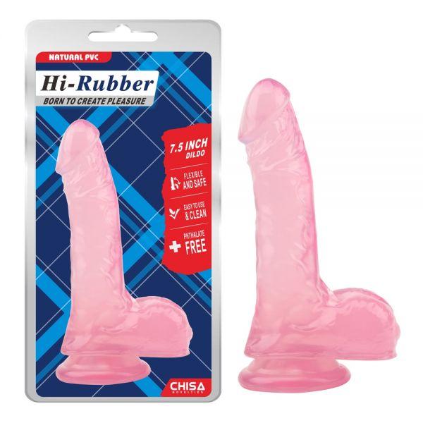 Рожевий фалоїмітатор із мошоком на присоску Chisa 7.7 Inch Dildo KB, код: 8019591