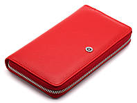 Красный женский кошелек на молнии из натуральной кожи BOSTON B272, SAK