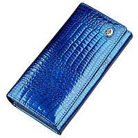 Жіночий лаковий гаманець ST Leather 18901 Синій NX, код: 1317457