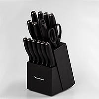 Набор кухонных ножей TS Kitchen на подставке 14 предметов черный (HP1851062A) z117-2024