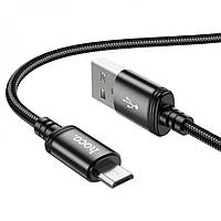 Кабель для зарядки передачи данных Hoco X89 Wind USB на Micro-USB 1 m 2.4A Black IN, код: 7845671