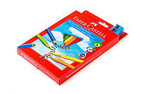 Кольорові олівці Faber-Castell 30 кольорів тригранні JUMBO IN, код: 7590798