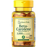 Вітамін A Puritan's Pride Beta-Carotene 10.000 IU 100 Softgels NB, код: 7520678