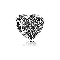 Серебряный шарм Ажурное сердце Pandora NX, код: 7360310