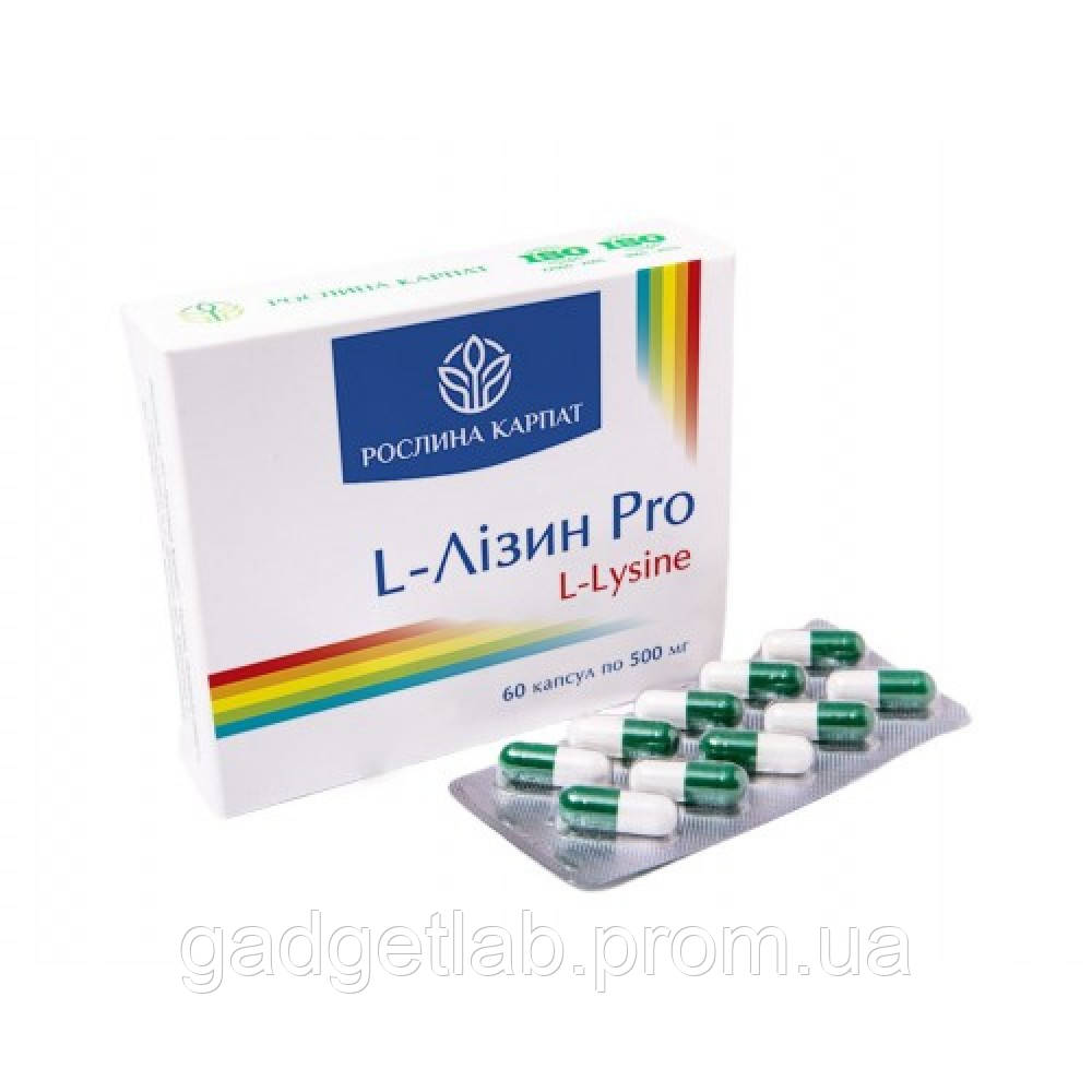 L-Лизин Pro Рослина Карпат 60 капсул по 500 мг GT, код: 7463903 (ID ...