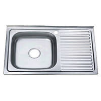 Кухонна мийка накладна Zerix Z8050L-06-160E satin (ZX1612) ET, код: 2356186