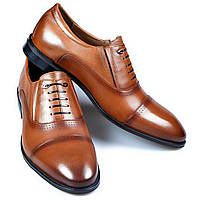 Чоловічі туфлі оксфорди Бартон TANNER 42 Світло-коричневі QT, код: 2630738