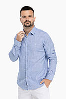 Рубашка однотонная мужская MCL 32602 L Голубой (2000989744115) NL, код: 8126466