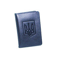 Обложка для документов (ID паспорт) DNK Leather mini doc R-Gerb col.K синяя NX, код: 7687691