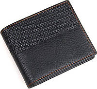 Кошелек мужской Vintage 14452 кожаный Черный, Черный GG, код: 191439