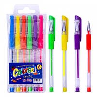 Ручки гелевые неоновые Bambi 6 цветов 108-6 UP, код: 8389401
