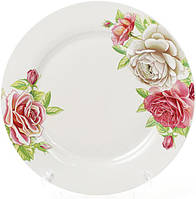 Набор Bona 6 фарфоровых обеденных тарелок Чайная роза диаметр 27см DP40130 PK, код: 7426263