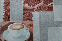 Обои на бумажной основе влагостойкие Шарм 105-02 Кофе декор серые (0,53х10м.) UP, код: 7664058