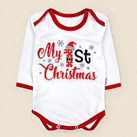 Боди Dexters праздничный my first christmas 86 см белый (1313062771) XN, код: 8328807