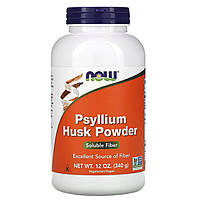 Подорожник, порошок из шелухи семян, Psyllium Husk Powder, Now Foods, 340 г (12 унций) TH, код: 6826851
