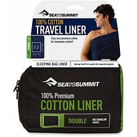 Вкладыш Sea To Summit Premium Cotton Travel Liner Double 185L x 185W см (1033-STS ADBLOSNB) GB, код: 7513259