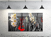 Картина на холсте ProfART S50100-c237 100 x 50 см Цветы (hub_RxRe74145) BM, код: 1225020