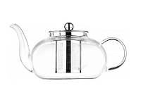 Заварочный чайник Ardesto Gemini 1000 мл боросиликатное стекло нержавеющая сталь AR1910GM TO, код: 8191481