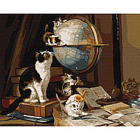 Картина по номерам Любознательные котята Идейка (KHO4475) BM, код: 7939072