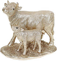 Композиция декоративная Корова с теленком шампань Bona DP73593 DH, код: 6869826