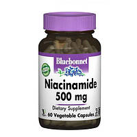 Ніацин Bluebonnet Nutrition Niacinamide 500 mg 60 Caps PZ, код: 7679197