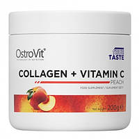 Хондропротектор для спорта OstroVit Collagen And Vitamin C 200 g 20 servings Peach NB, код: 7558873