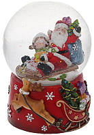 Музыкальный водяной шар santa in sleigh 14см BonaDi DP219468 BM, код: 8260464