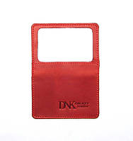 Мини обложка для документов ID паспорта DNK Leather DNK mini okno H col.H Красный DH, код: 1649947