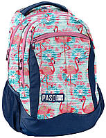 Женский городской рюкзак PASO 18-2808FLA16 22L Разноцветный с фламинго PZ, код: 8102245